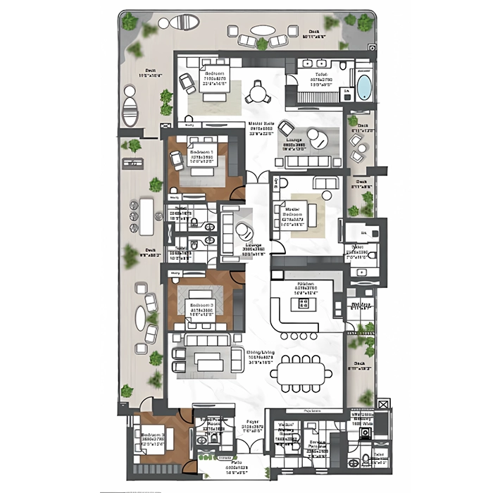 Elan The Emperor 5 BHK Floor Plan